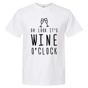 Wine Shirts Funny Mom Wife Gift Its Wine OClock Girl Garment-Dyed Heavyweight T-Shirt