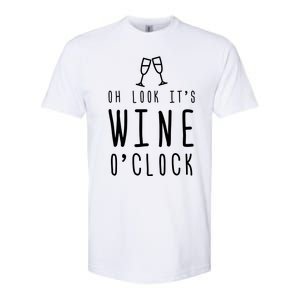 Wine Shirts Funny Mom Wife Gift Its Wine OClock Girl Softstyle CVC T-Shirt