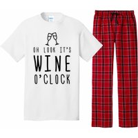 Wine Shirts Funny Mom Wife Gift Its Wine OClock Girl Pajama Set