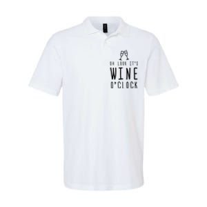 Wine Shirts Funny Mom Wife Gift Its Wine OClock Girl Softstyle Adult Sport Polo