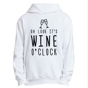 Wine Shirts Funny Mom Wife Gift Its Wine OClock Girl Urban Pullover Hoodie