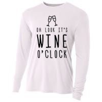 Wine Shirts Funny Mom Wife Gift Its Wine OClock Girl Cooling Performance Long Sleeve Crew