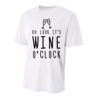 Wine Shirts Funny Mom Wife Gift Its Wine OClock Girl Performance Sprint T-Shirt