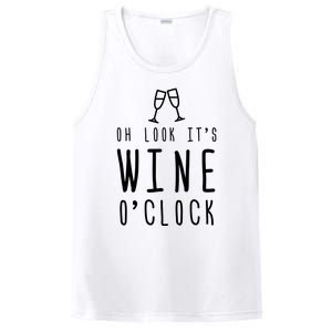 Wine Shirts Funny Mom Wife Gift Its Wine OClock Girl PosiCharge Competitor Tank