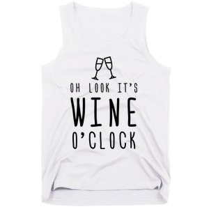 Wine Shirts Funny Mom Wife Gift Its Wine OClock Girl Tank Top