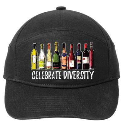 Wine Shirts For Celebrate Diversity Gift Wine Drinker 7-Panel Snapback Hat