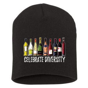 Wine Shirts For Celebrate Diversity Gift Wine Drinker Short Acrylic Beanie