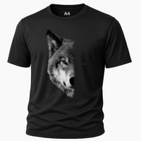 Wolf Split Face Wolf Magical Wolves Cooling Performance Crew T-Shirt