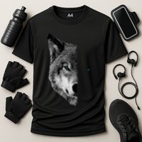 Wolf Split Face Wolf Magical Wolves Cooling Performance Crew T-Shirt