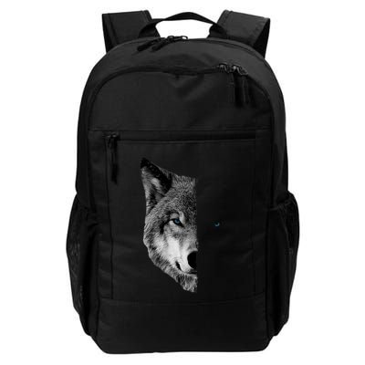 Wolf Split Face Wolf Magical Wolves Backpack