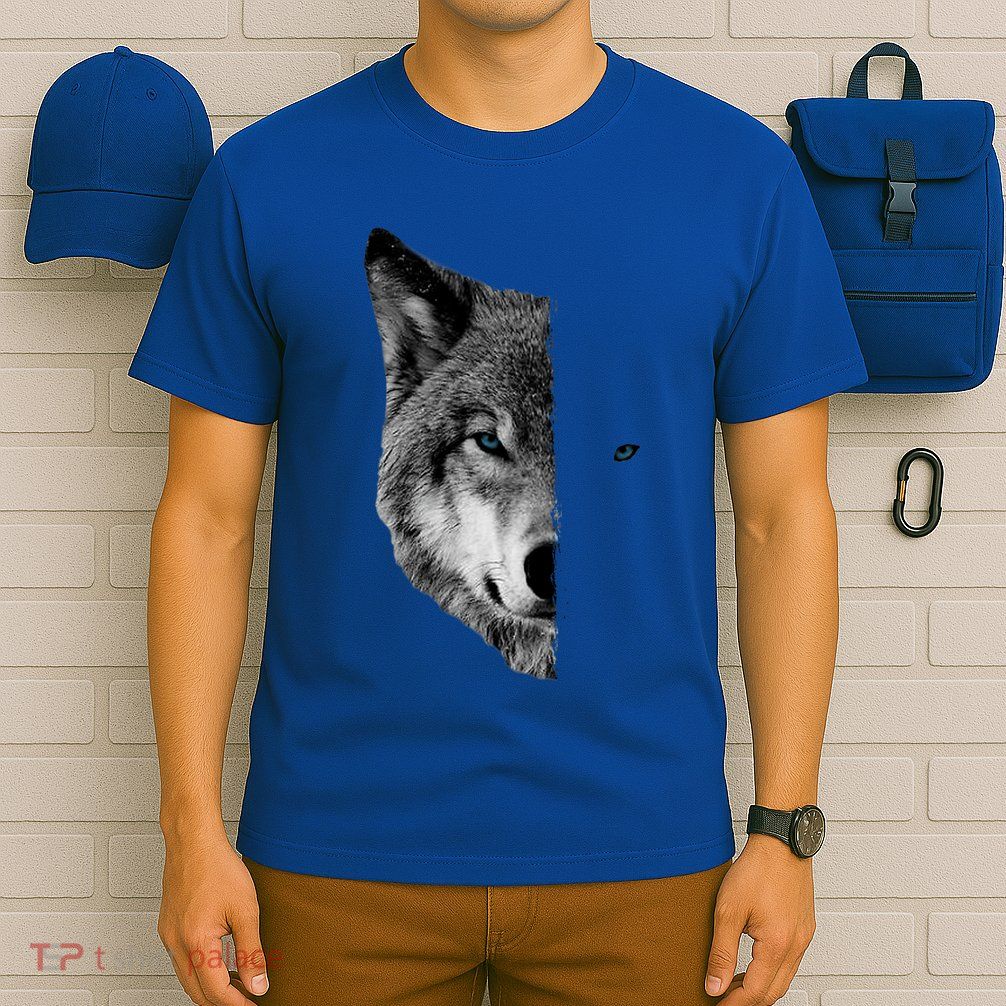 Wolf Split Face Wolf Magical Wolves T-Shirt