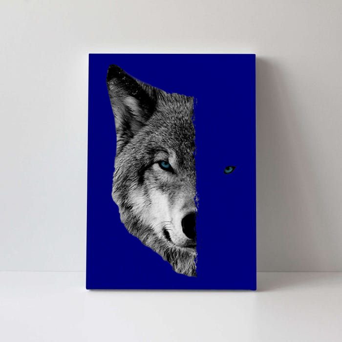 Wolf Split Face Wolf Magical Wolves Canvas