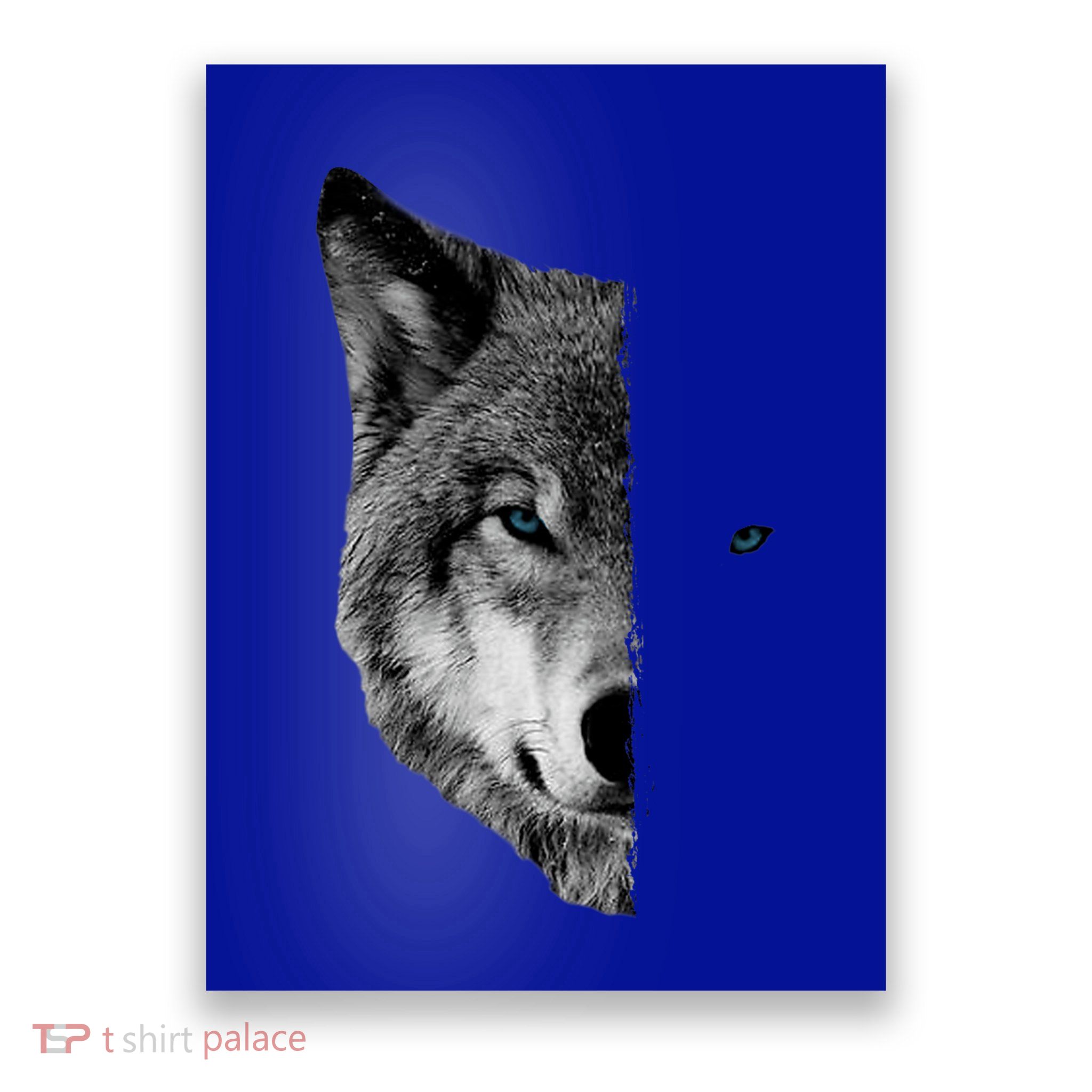 Wolf Split Face Wolf Magical Wolves Poster