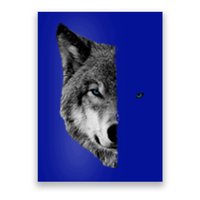 Wolf Split Face Wolf Magical Wolves Poster