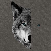 Wolf Split Face Wolf Magical Wolves Cotton Canvas Backpack