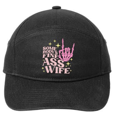 Women Somebody's Fine Ass Wife Retro Skeleton Hand Witchy 7-Panel Snapback Hat