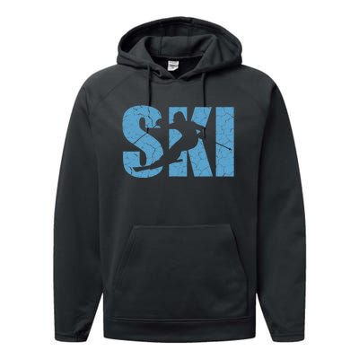 Winter Sport Family Skiers Skiing Downhill Alpine Skiing Performance Fleece Hoodie