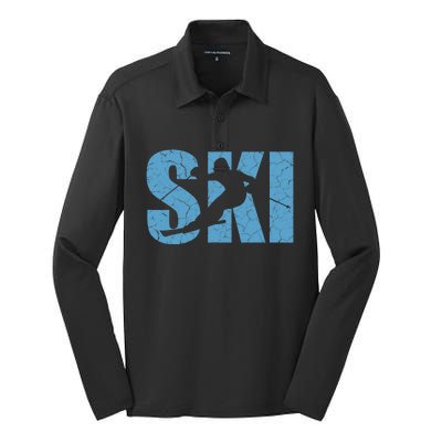 Winter Sport Family Skiers Skiing Downhill Alpine Skiing Silk Touch Performance Long Sleeve Polo