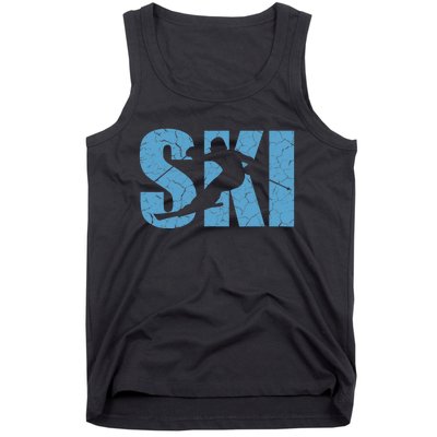 Winter Sport Family Skiers Skiing Downhill Alpine Skiing Tank Top