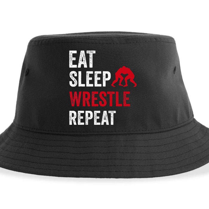 Wrestling Sport For Wrestling Lover Sustainable Bucket Hat