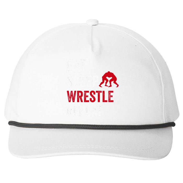 Wrestling Sport For Wrestling Lover Snapback Five-Panel Rope Hat