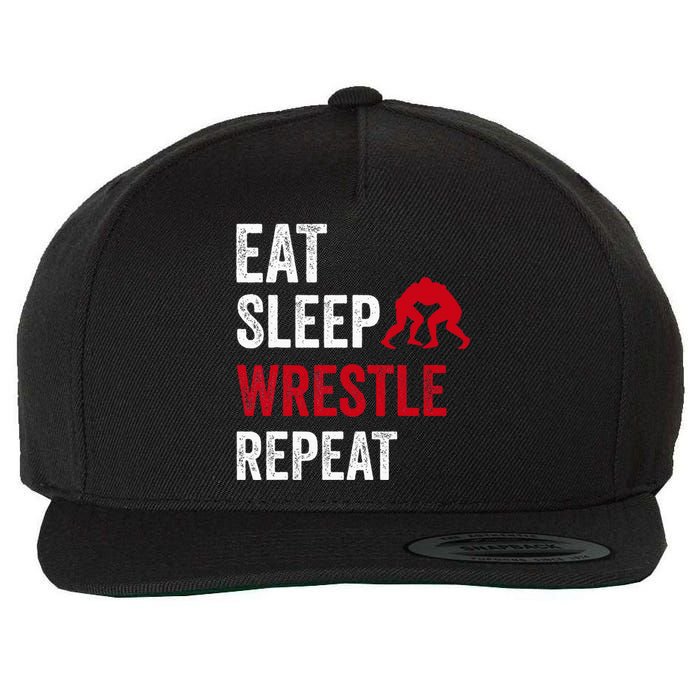 Wrestling Sport For Wrestling Lover Wool Snapback Cap