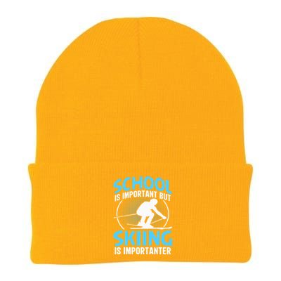 Winter Sport Family Skiers Skiing Downhill Alpine Skiing Knit Cap Winter Beanie