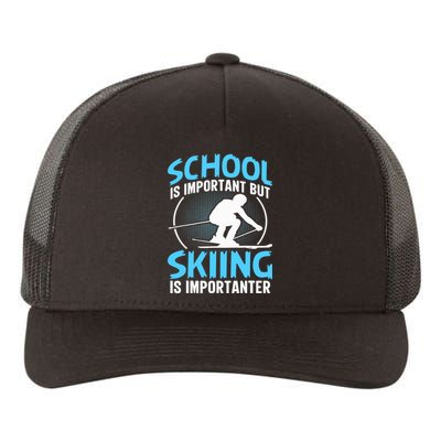 Winter Sport Family Skiers Skiing Downhill Alpine Skiing Yupoong Adult 5-Panel Trucker Hat