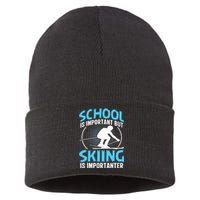 Winter Sport Family Skiers Skiing Downhill Alpine Skiing Sustainable Knit Beanie