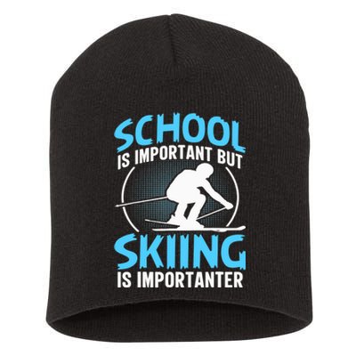 Winter Sport Family Skiers Skiing Downhill Alpine Skiing Short Acrylic Beanie