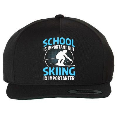 Winter Sport Family Skiers Skiing Downhill Alpine Skiing Wool Snapback Cap