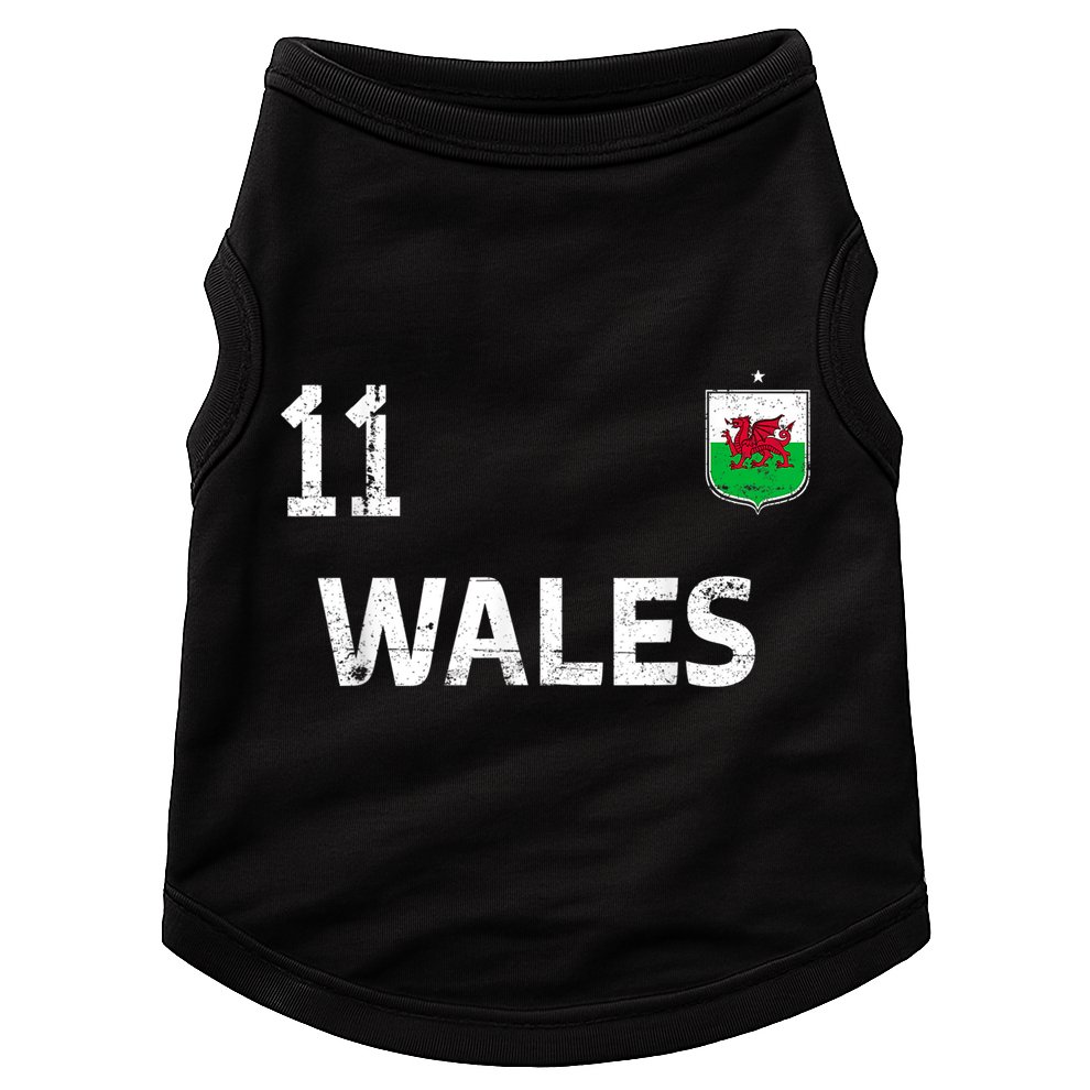 Wales Soccer Fans Jersey Welsh Flag Football Lovers Doggie Tank