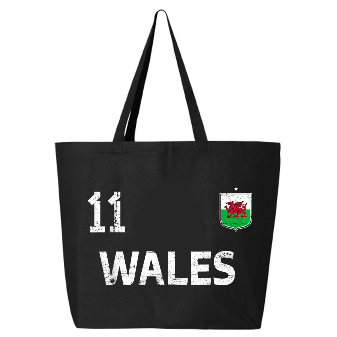 Wales Soccer Fans Jersey Welsh Flag Football Lovers 25L Jumbo Tote