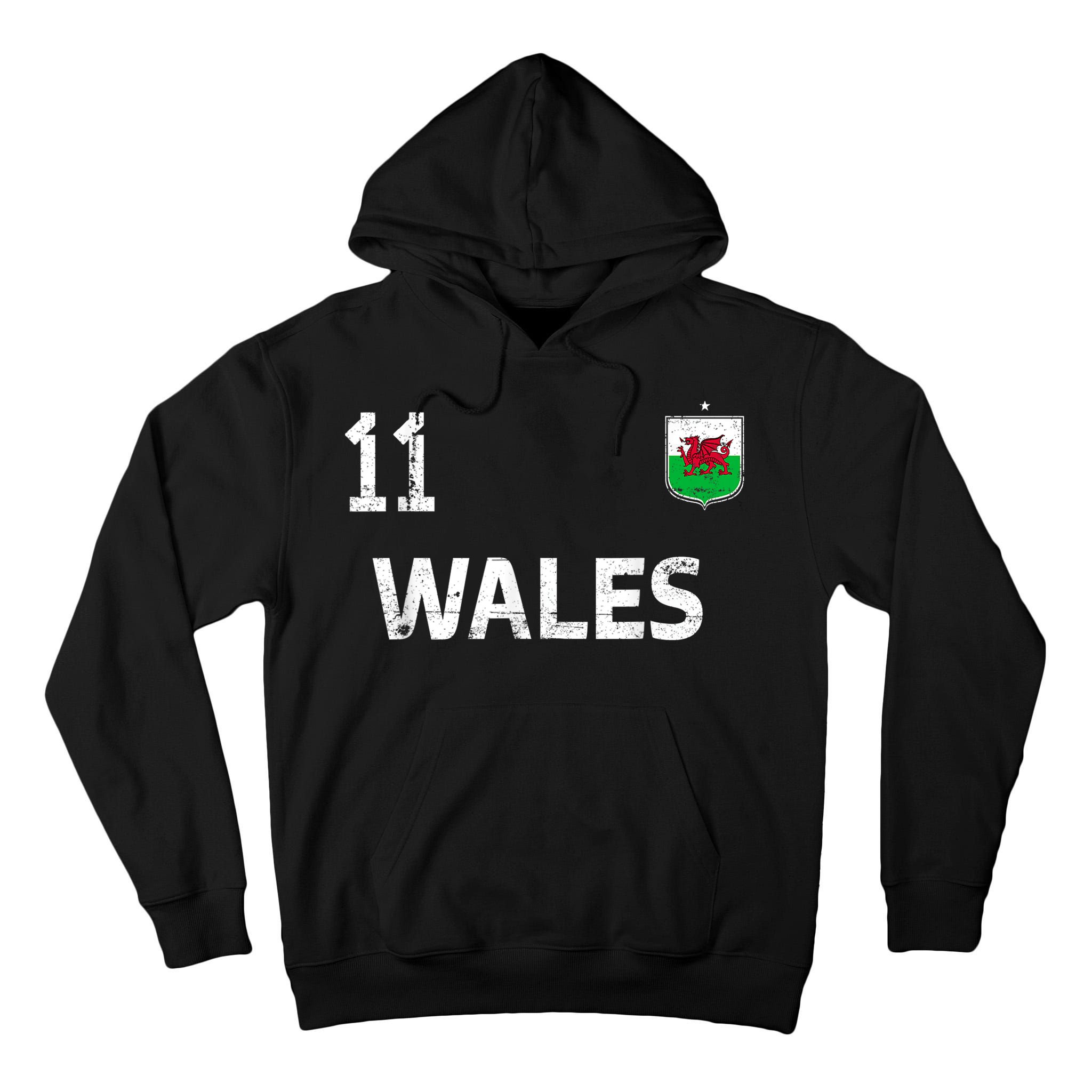Wales Soccer Fans Jersey Welsh Flag Football Lovers Tall Hoodie