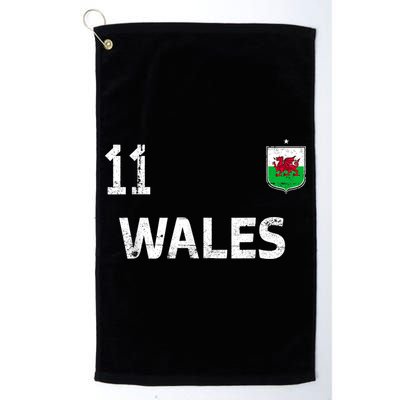 Wales Soccer Fans Jersey Welsh Flag Football Lovers Golf Towel