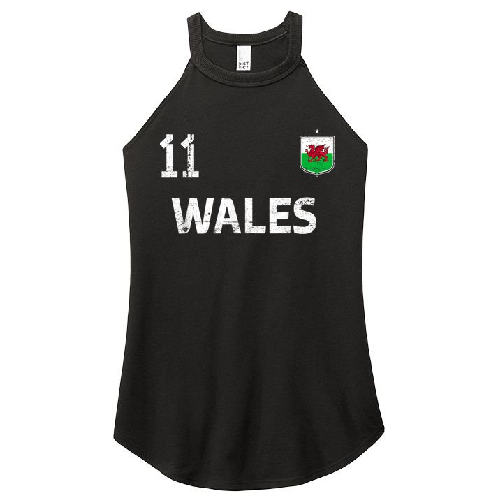 Wales Soccer Fans Jersey Welsh Flag Football Lovers Women's Perfect Tri Rocker Tank