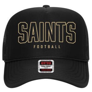 Women Saints Footballl High Crown Mesh Back Trucker Hat