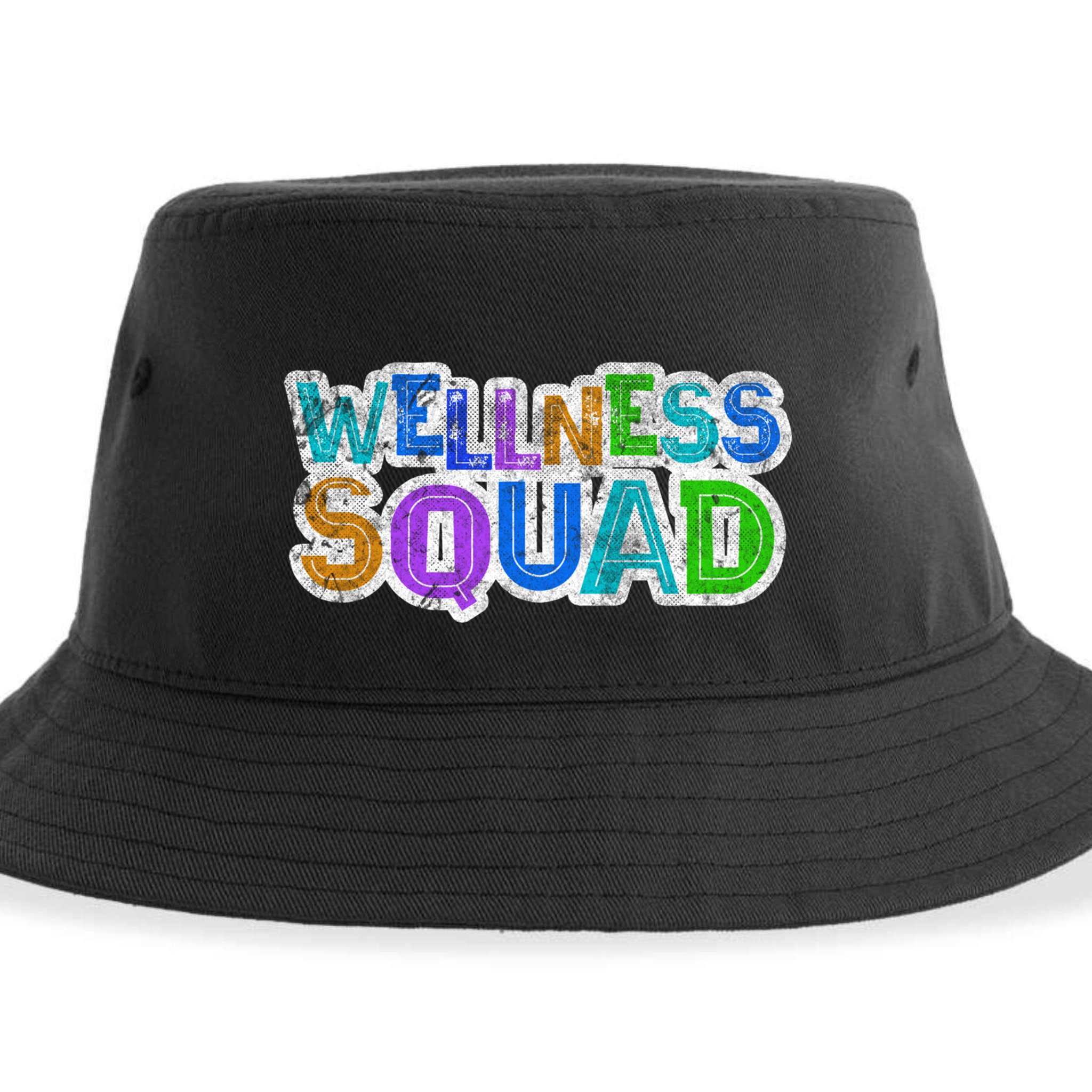 Wellness Squad Fitness Gym Crew Health Trainer Life Coach Funny Gift Sustainable Bucket Hat