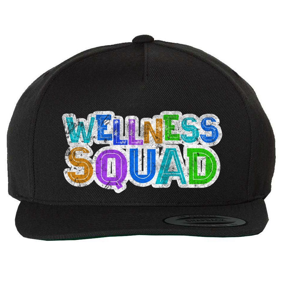 Wellness Squad Fitness Gym Crew Health Trainer Life Coach Funny Gift Wool Snapback Cap