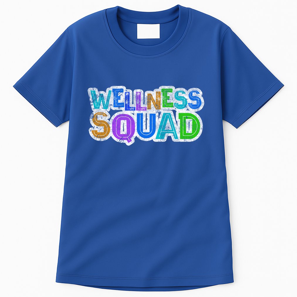 Wellness Squad Fitness Gym Crew Health Trainer Life Coach Funny Gift Tall T-Shirt