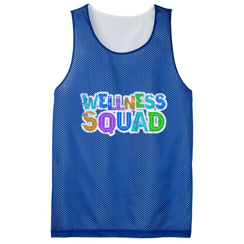 Wellness Squad Fitness Gym Crew Health Trainer Life Coach Funny Gift Mesh Reversible Basketball Jersey Tank