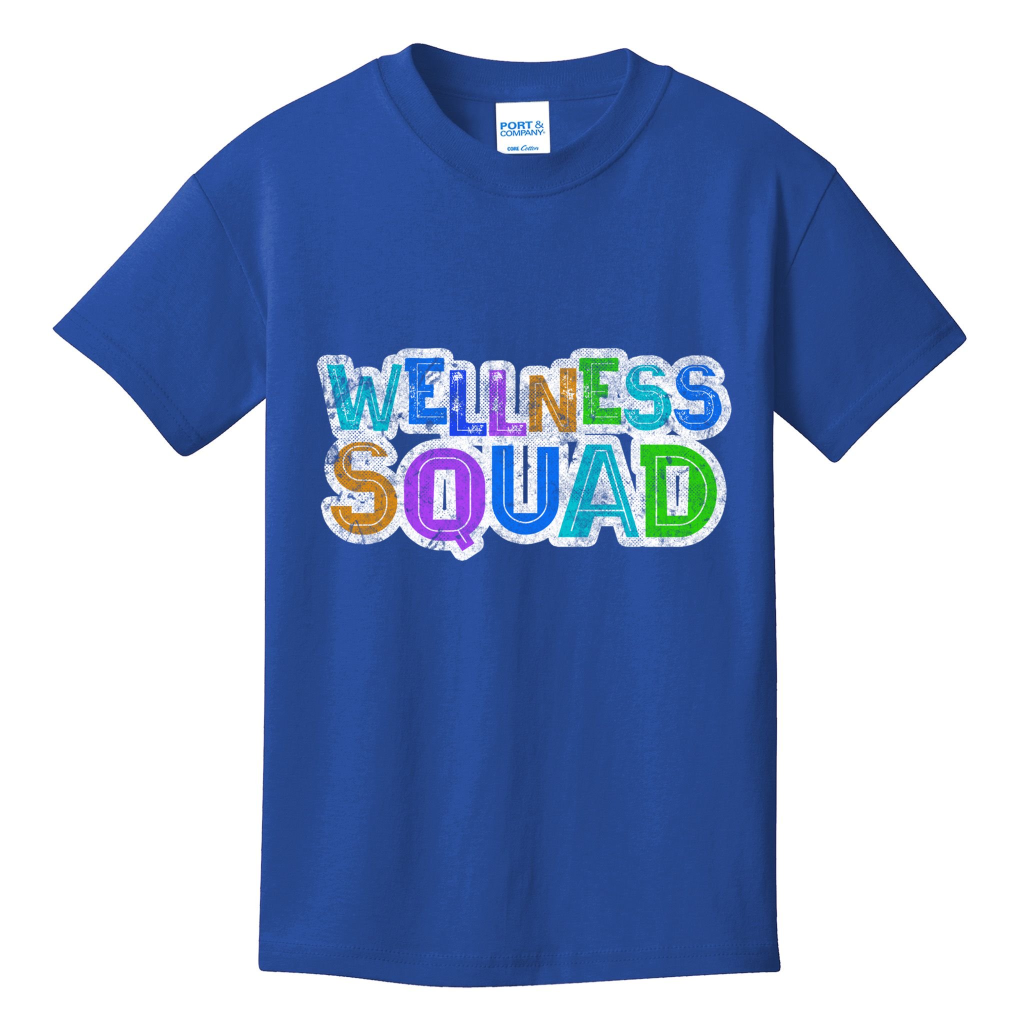 Wellness Squad Fitness Gym Crew Health Trainer Life Coach Funny Gift Kids T-Shirt