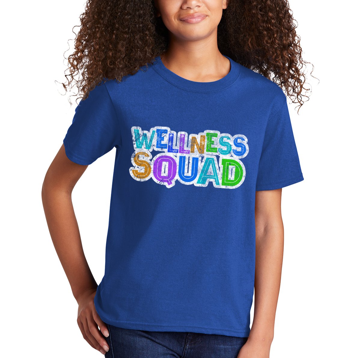 Wellness Squad Fitness Gym Crew Health Trainer Life Coach Funny Gift Kids T-Shirt