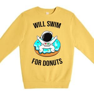 Will Swim For Donuts Premium Crewneck Sweatshirt