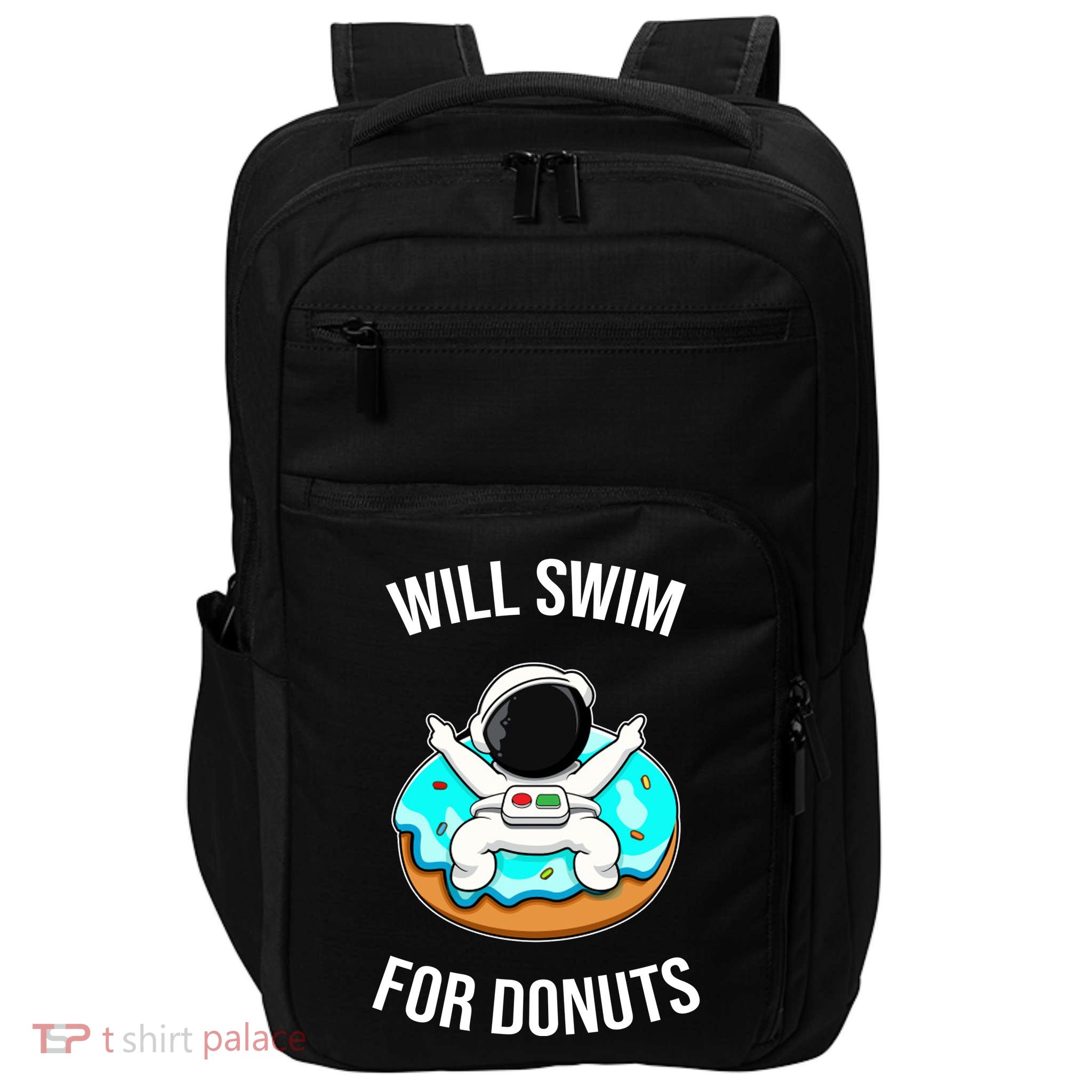 Will Swim For Donuts Impact Tech Backpack