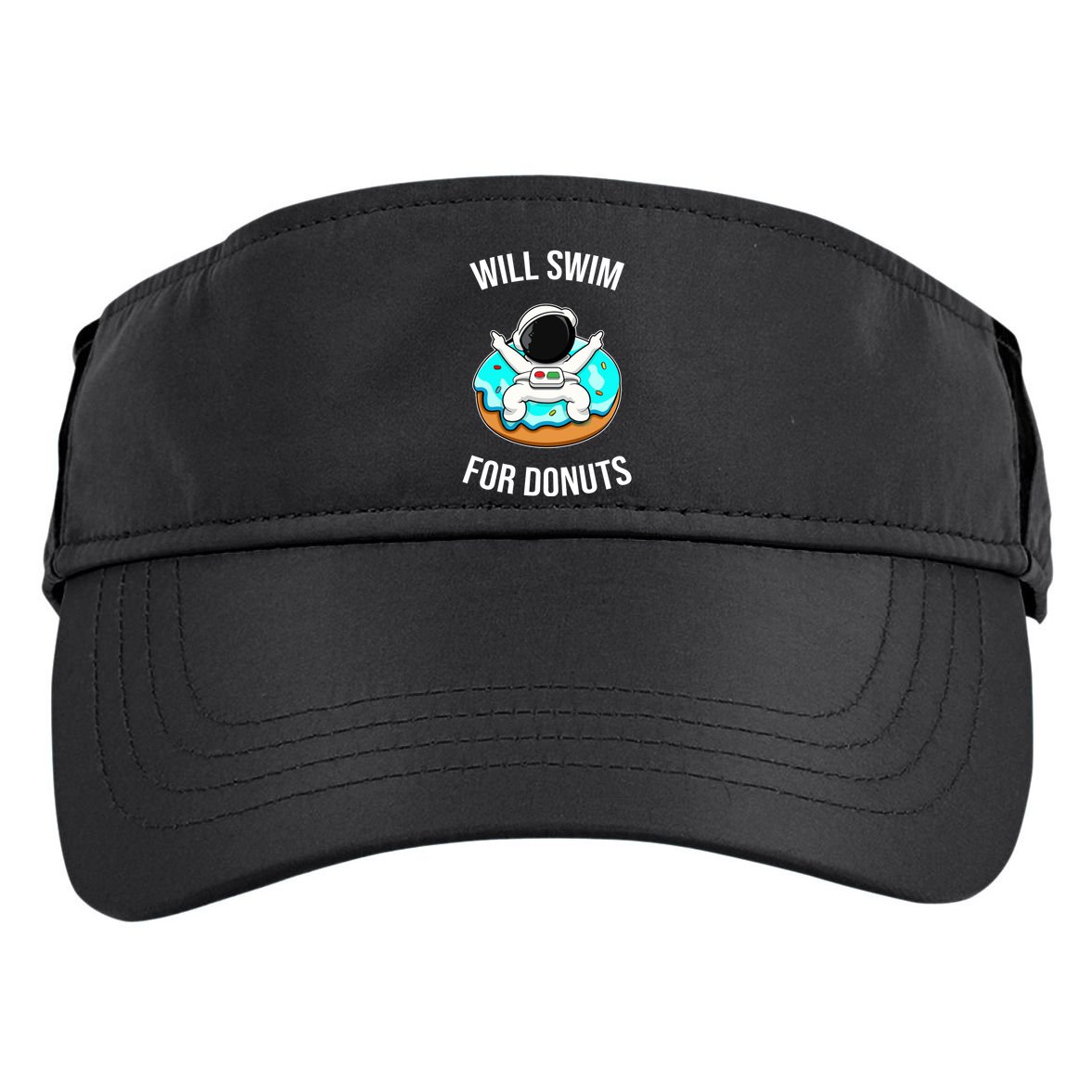 Will Swim For Donuts Adult Drive Performance Visor