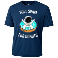 Will Swim For Donuts Cooling Performance Crew T-Shirt