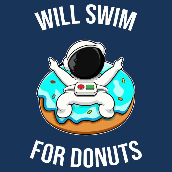 Will Swim For Donuts Cooling Performance Crew T-Shirt