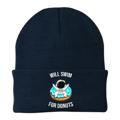 Will Swim For Donuts Knit Cap Winter Beanie