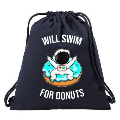Will Swim For Donuts Drawstring Bag